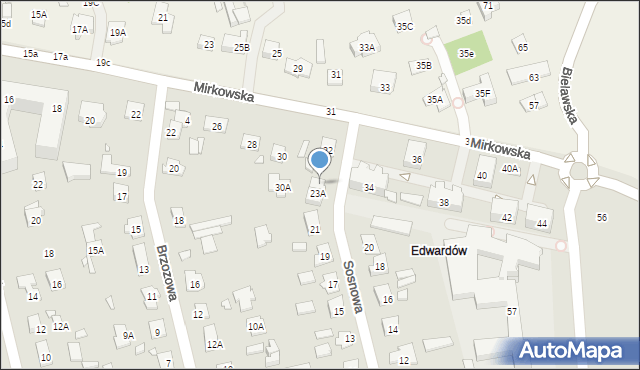 Konstancin-Jeziorna, Sosnowa, 23B, mapa Konstancin-Jeziorna