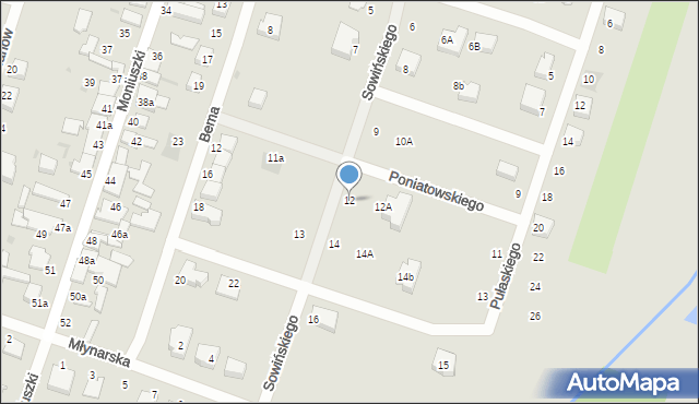 Konstantynów Łódzki, Sowińskiego Józefa, gen., 12, mapa Konstantynów Łódzki