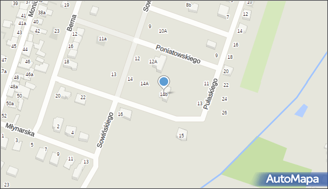 Konstantynów Łódzki, Sowińskiego Józefa, gen., 14b, mapa Konstantynów Łódzki