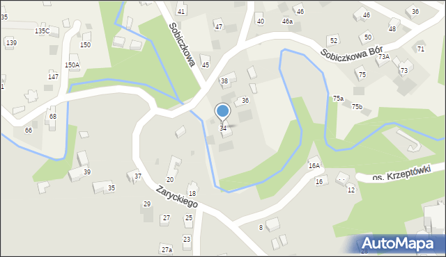 Kościelisko, Sobiczkowa, 34, mapa Kościelisko