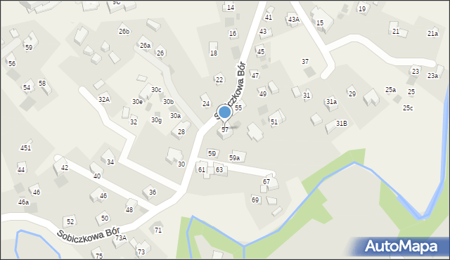 Kościelisko, Sobiczkowa Bór, 57, mapa Kościelisko