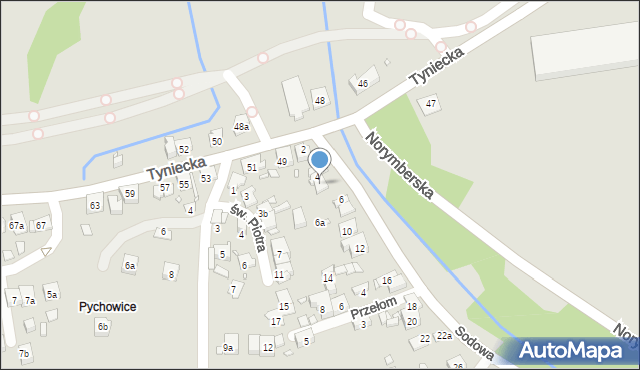 Kraków, Sodowa, 4a, mapa Krakowa