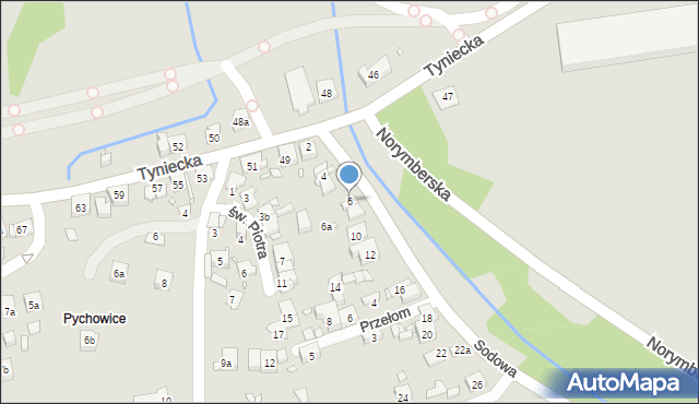 Kraków, Sodowa, 6, mapa Krakowa