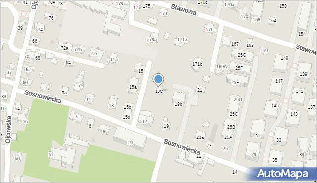 Kraków, Sosnowiecka, 19C, mapa Krakowa