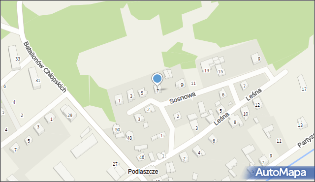 Kroczyce, Sosnowa, 7, mapa Kroczyce