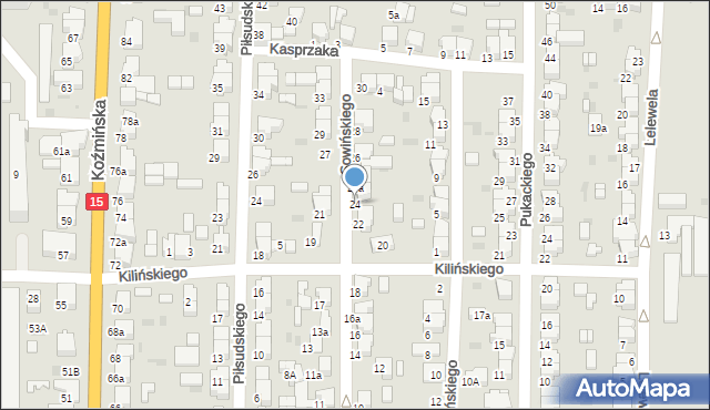 Krotoszyn, Sowińskiego Józefa, gen., 24, mapa Krotoszyna