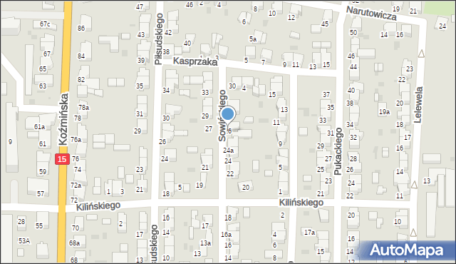 Krotoszyn, Sowińskiego Józefa, gen., 26, mapa Krotoszyna