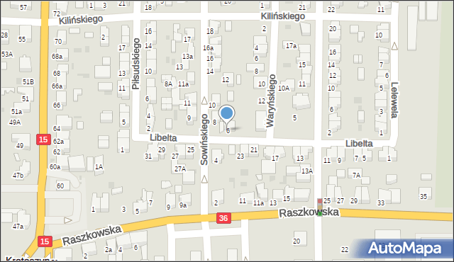 Krotoszyn, Sowińskiego Józefa, gen., 6, mapa Krotoszyna