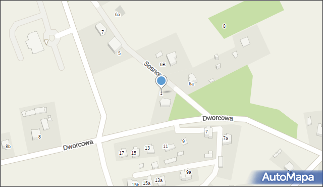 Kruklanki, Sosnowa, 1, mapa Kruklanki