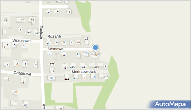 Kryspinów, Sosnowa, 10, mapa Kryspinów