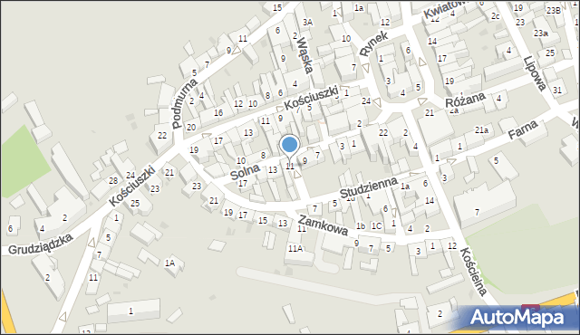 Łasin, Solna, 11, mapa Łasin