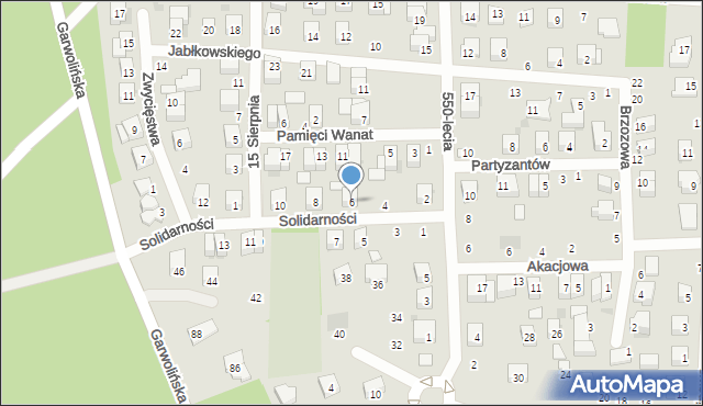 Łaskarzew, Solidarności, 6, mapa Łaskarzew