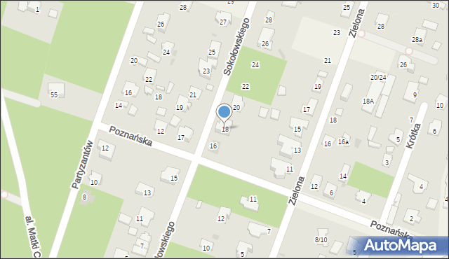 Laski, Sokołowskiego Zygmunta, 18, mapa Laski