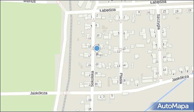 Legnica, Sokolska, 20, mapa Legnicy