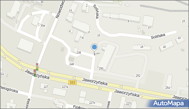 Legnica, Solińska, 8, mapa Legnicy