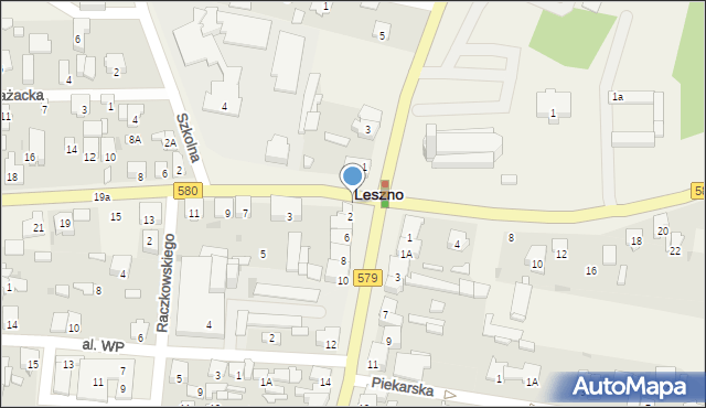 Leszno, Sochaczewska, 1, mapa Leszno