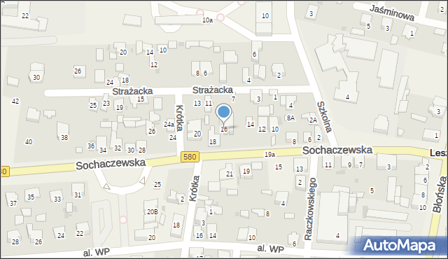 Leszno, Sochaczewska, 16, mapa Leszno