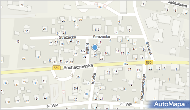 Leszno, Sochaczewska, 20, mapa Leszno
