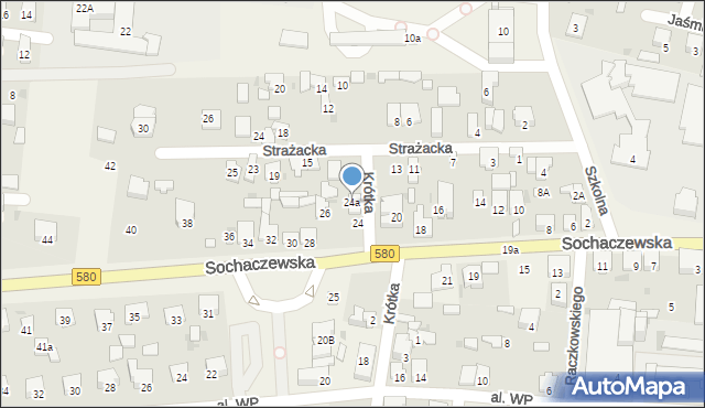 Leszno, Sochaczewska, 24a, mapa Leszno