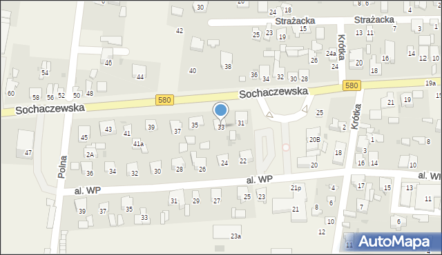 Leszno, Sochaczewska, 33, mapa Leszno