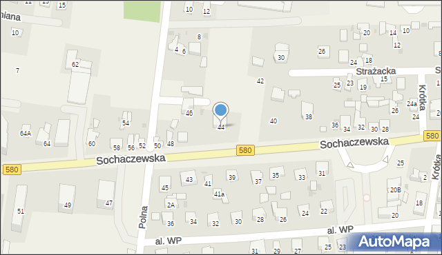 Leszno, Sochaczewska, 44, mapa Leszno