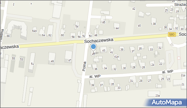 Leszno, Sochaczewska, 45, mapa Leszno