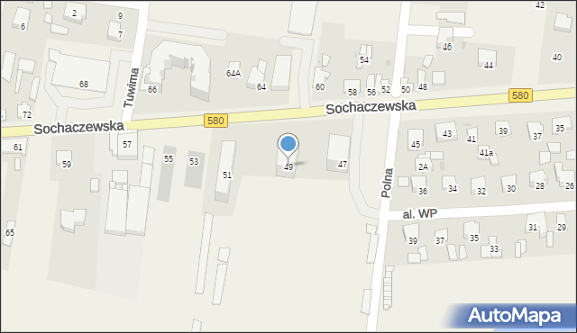 Leszno, Sochaczewska, 49, mapa Leszno