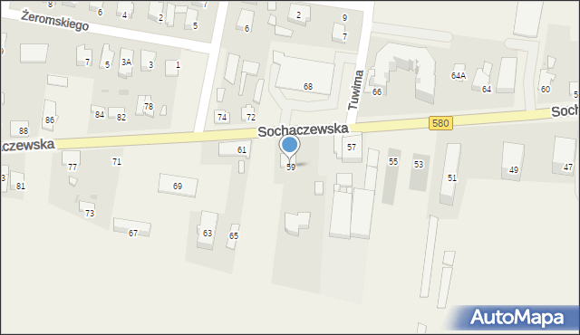 Leszno, Sochaczewska, 59, mapa Leszno