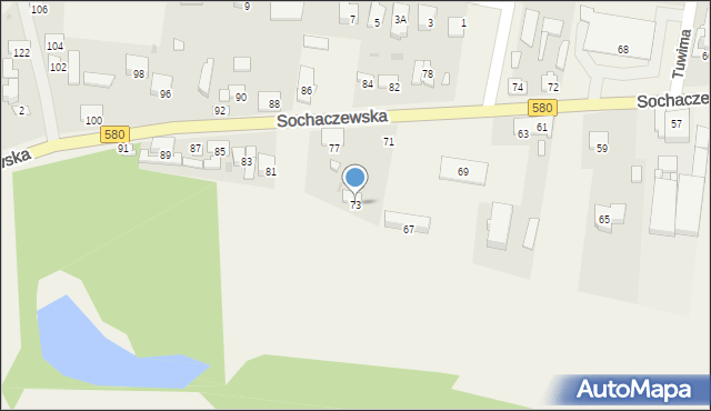 Leszno, Sochaczewska, 73, mapa Leszno