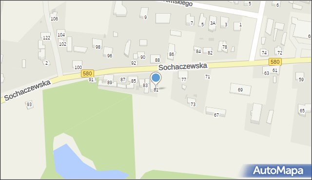 Leszno, Sochaczewska, 81, mapa Leszno