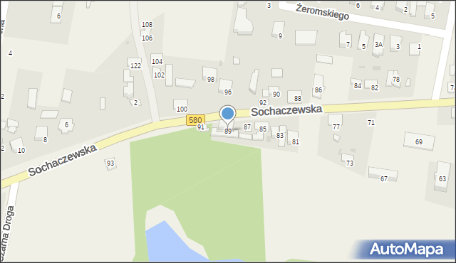 Leszno, Sochaczewska, 89, mapa Leszno