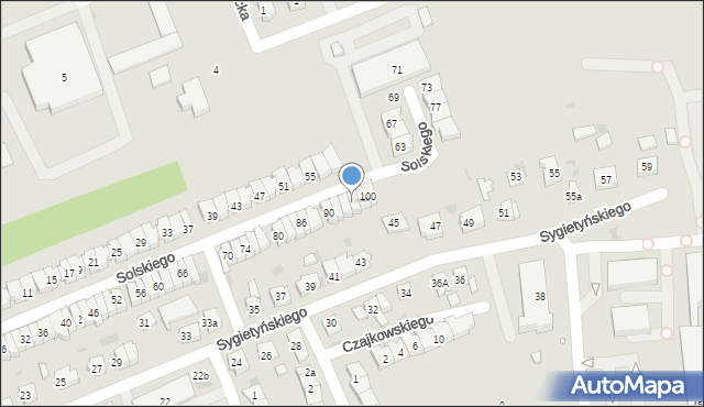 Leszno, Solskiego Ludwika, 96, mapa Leszno