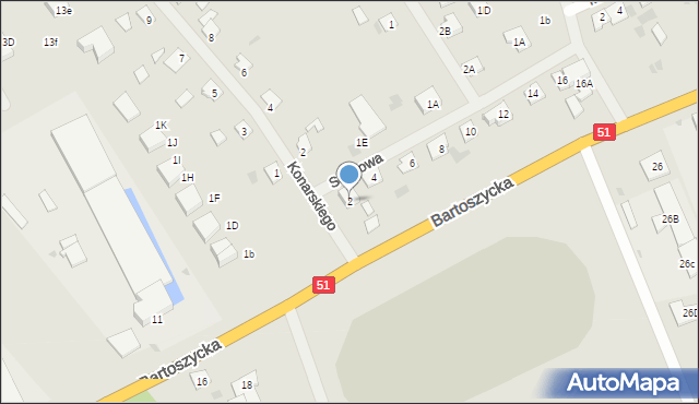 Lidzbark Warmiński, Sosnowa, 2, mapa Lidzbark Warmiński