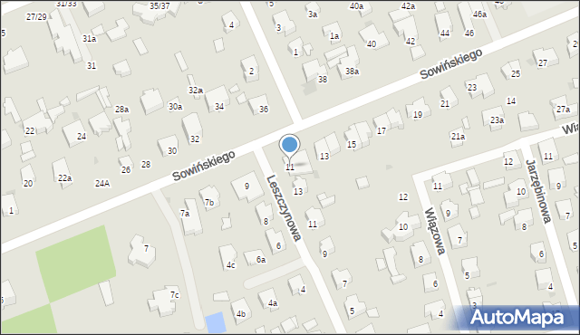 Łódź, Sowińskiego Józefa, gen., 11, mapa Łodzi
