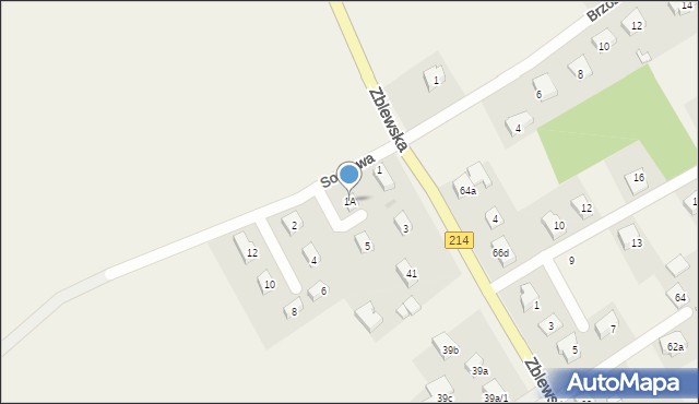 Lubichowo, Sosnowa, 1A, mapa Lubichowo