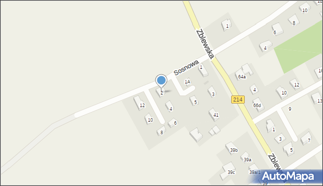 Lubichowo, Sosnowa, 2, mapa Lubichowo