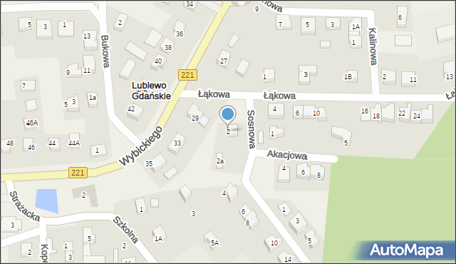 Lublewo Gdańskie, Sosnowa, 2, mapa Lublewo Gdańskie