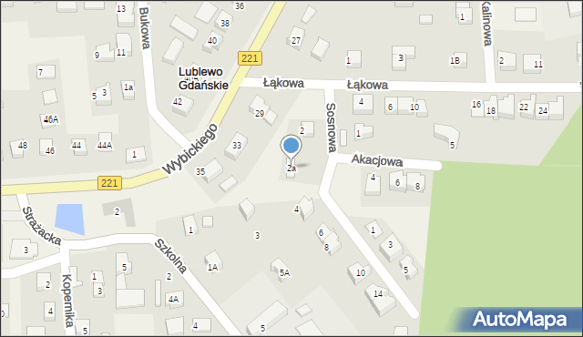 Lublewo Gdańskie, Sosnowa, 2a, mapa Lublewo Gdańskie