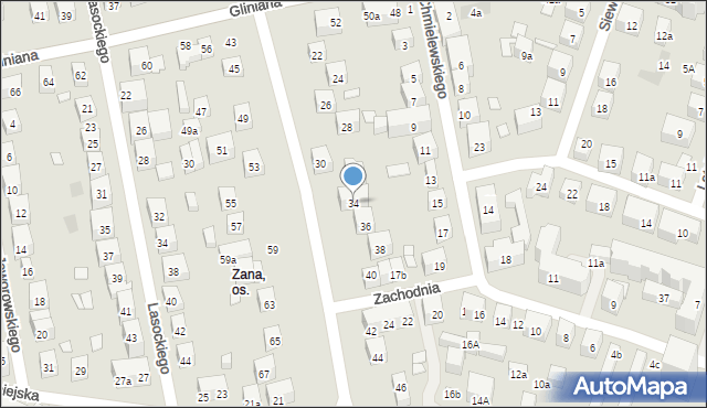 Lublin, Sowińskiego Józefa, gen., 34, mapa Lublina