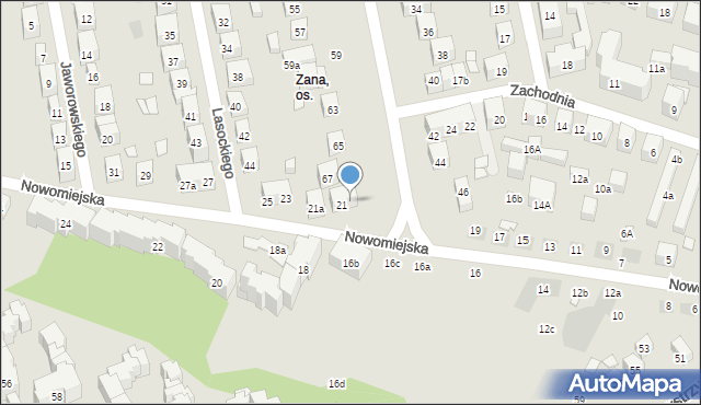 Lublin, Sowińskiego Józefa, gen., 69, mapa Lublina