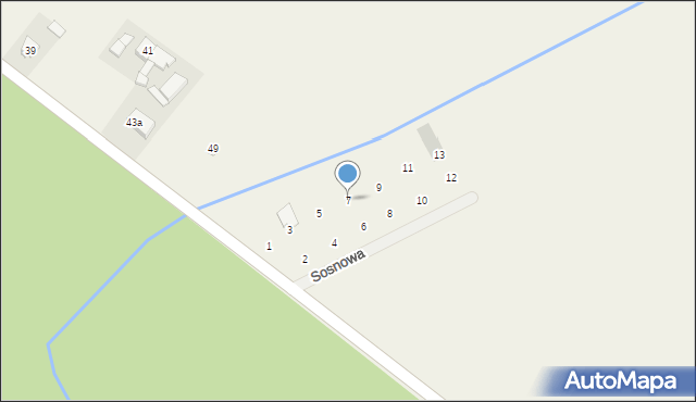 Ludwików, Sosnowa, 7, mapa Ludwików