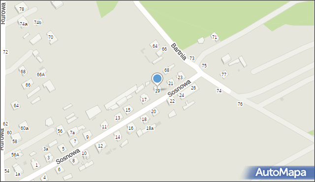 Łuków, Sosnowa, 19, mapa Łuków