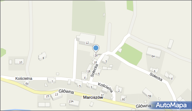 Marciszów, Sołecka, 14, mapa Marciszów