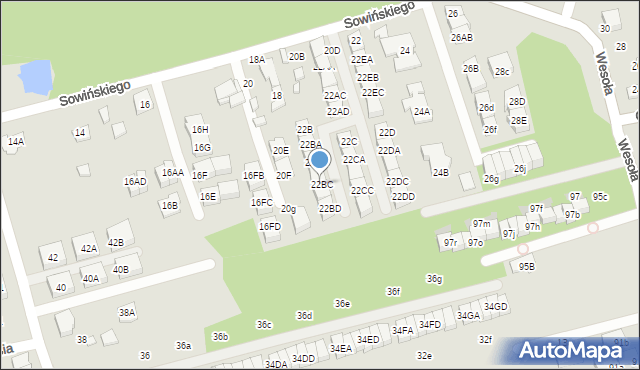 Marki, Sowińskiego Józefa, gen., 22BC, mapa Marki