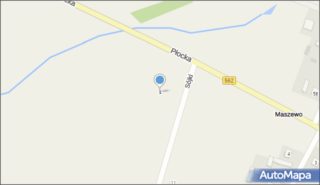 Maszewo, Sójki, 4, mapa Maszewo