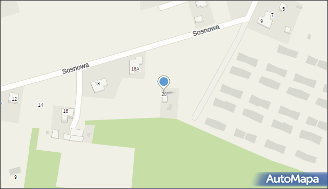 Michałów, Sosnowa, 20, mapa Michałów