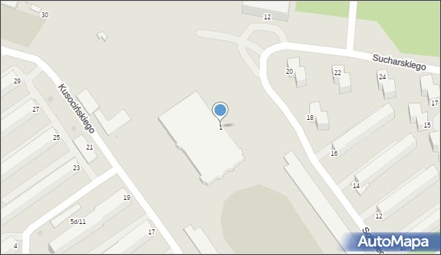Mielec, Solskiego Ludwika, 1, mapa Mielca
