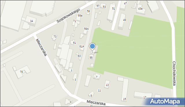 Mińsk Mazowiecki, Sosnkowskiego Kazimierza, gen., 55a, mapa Mińsk Mazowiecki
