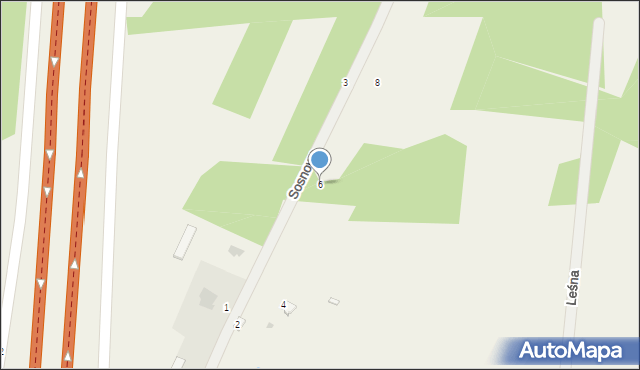 Mleczków, Sosnowa, 6, mapa Mleczków