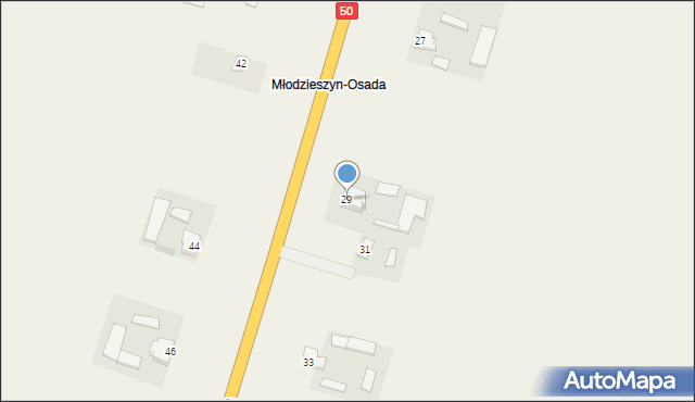 Młodzieszyn, Sochaczewska, 29, mapa Młodzieszyn